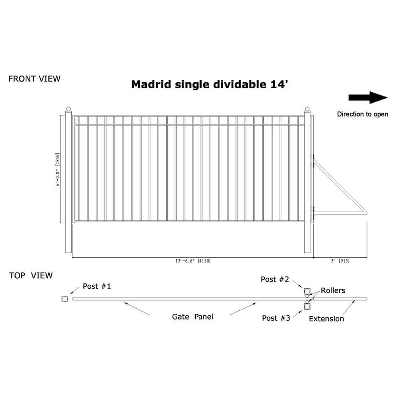 ALEKO Madrid Style Steel Sliding Driveway Gate (SAK23857)-SASKBY