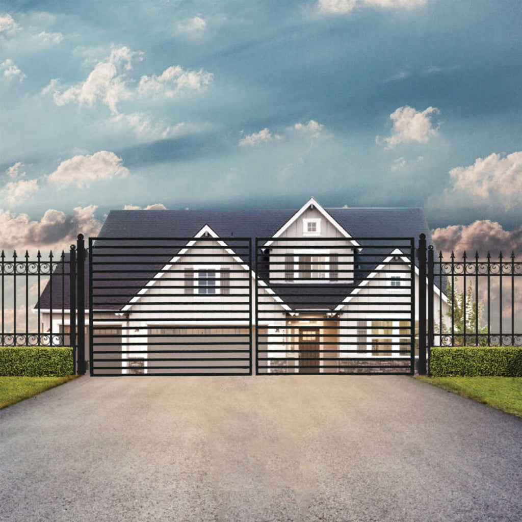 ALEKO MILAN Style Steel Dual Swing Driveway Gate (SAK45982)-SAKSBY