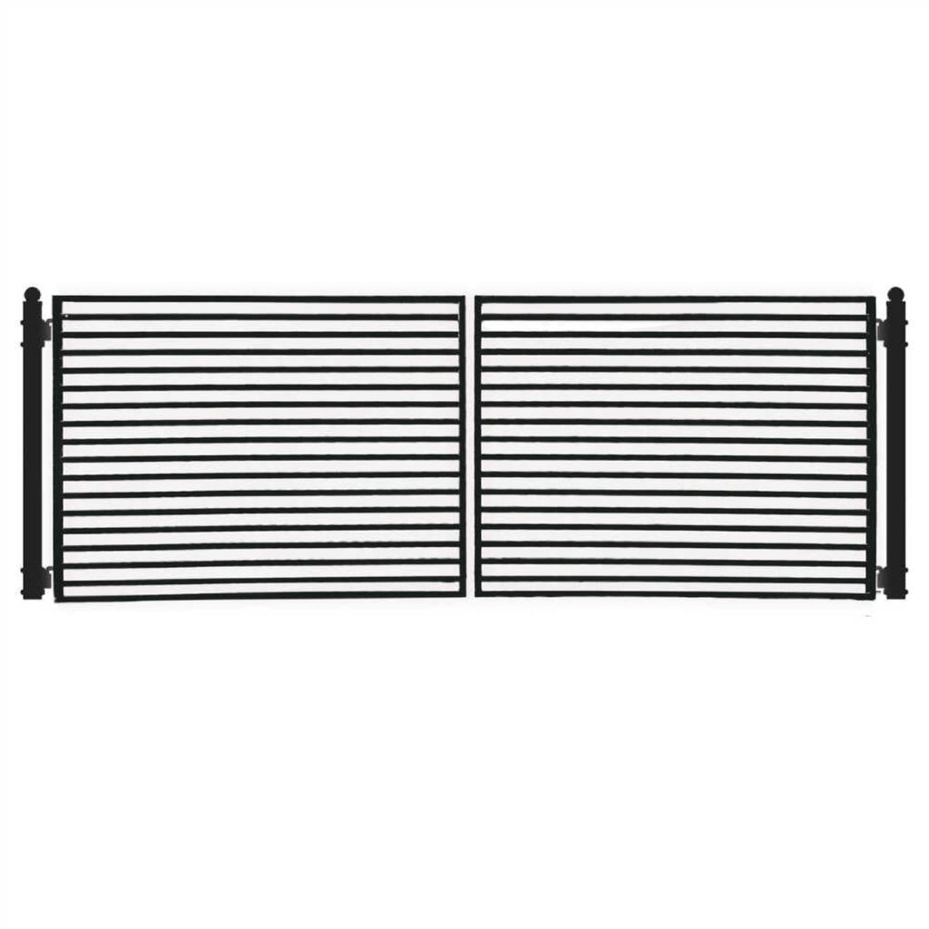 ALEKO MILAN Style Steel Dual Swing Driveway Gate (SAK45982)-SAKSBY