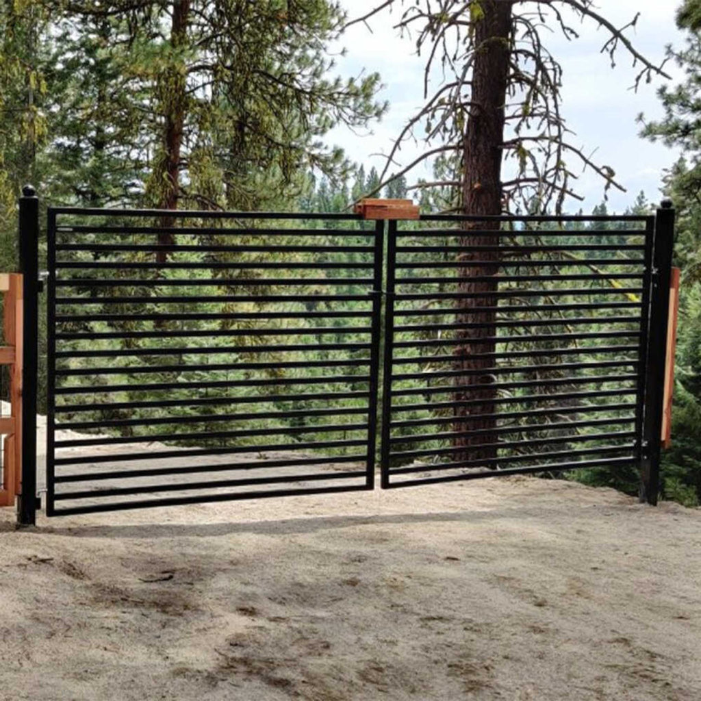 ALEKO MILAN Style Steel Dual Swing Driveway Gate (SAK45982)-SAKSBY