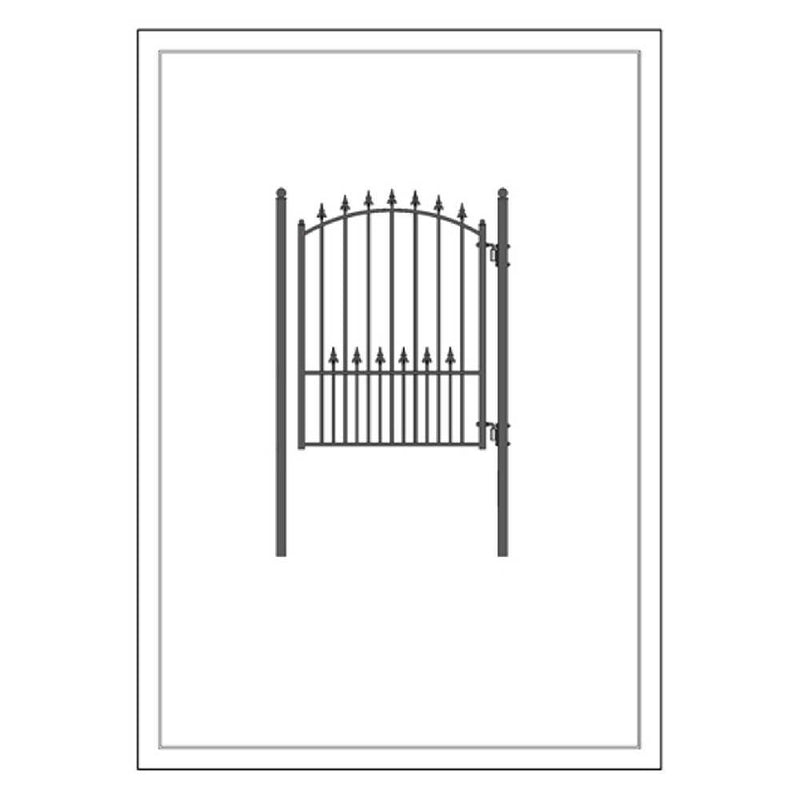 ALEKO MUNICH Style Steel Pedestrian Gate, 5FT (SAK35824)-SAKSBY