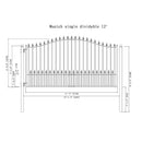 ALEKO Munich Style Steel Single Swing Driveway Gate (SAK82467)-SAK
