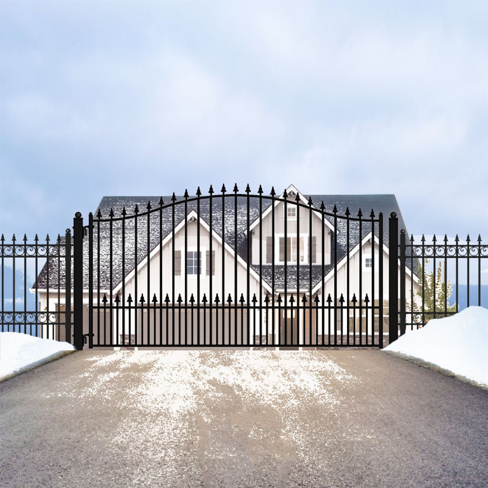 ALEKO Munich Style Steel Single Swing Driveway Gate (SAK82467)-SAK