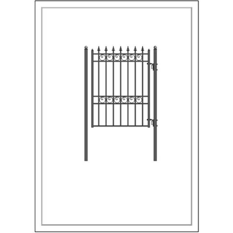 ALEKO OSLO Style Steel Pedestrian Gate, 5FT (SAK45920)-SAKSBY