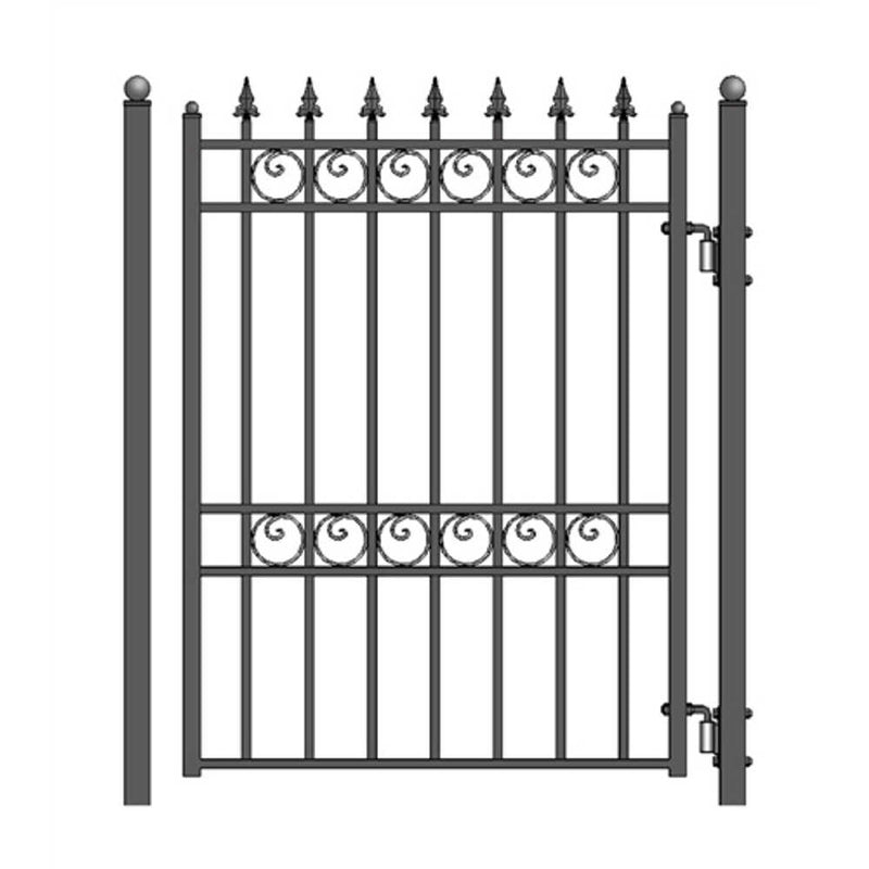 ALEKO OSLO Style Steel Pedestrian Gate, 5FT (SAK45920)-SAKSBY