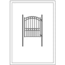 Aleko Paris Style Powder Coated Galvanized Steel Pedestrian Gate, 5FT [PGPAR-AP] (SAK14563) - Saksby Wholesale - Design View