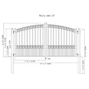 ALEKO PARIS Style Steel Dual Swing Driveway Gate (SAK97031)-SAKSBY