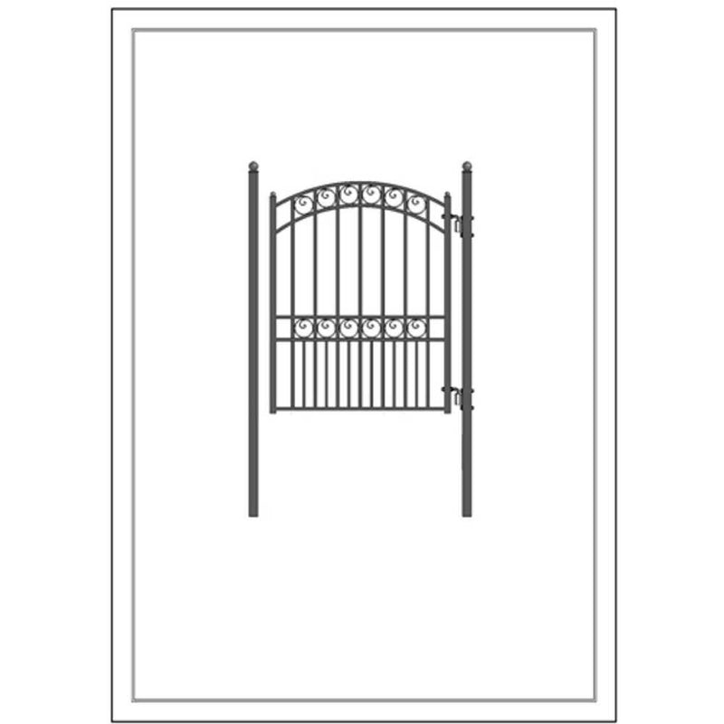 ALEKO PARIS Style Steel Pedestrian Gate, 5FT (SAK14563)-SAKSBY