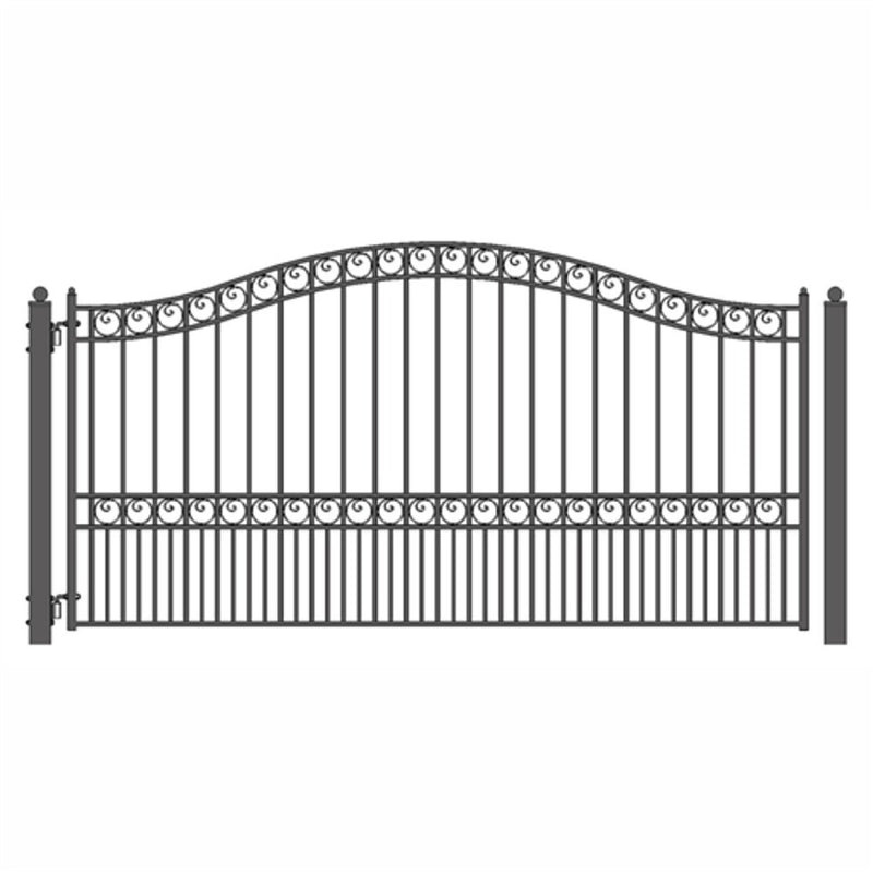 ALEKO Paris Style Steel Single Swing Driveway Gate (SAK78643)-SAK