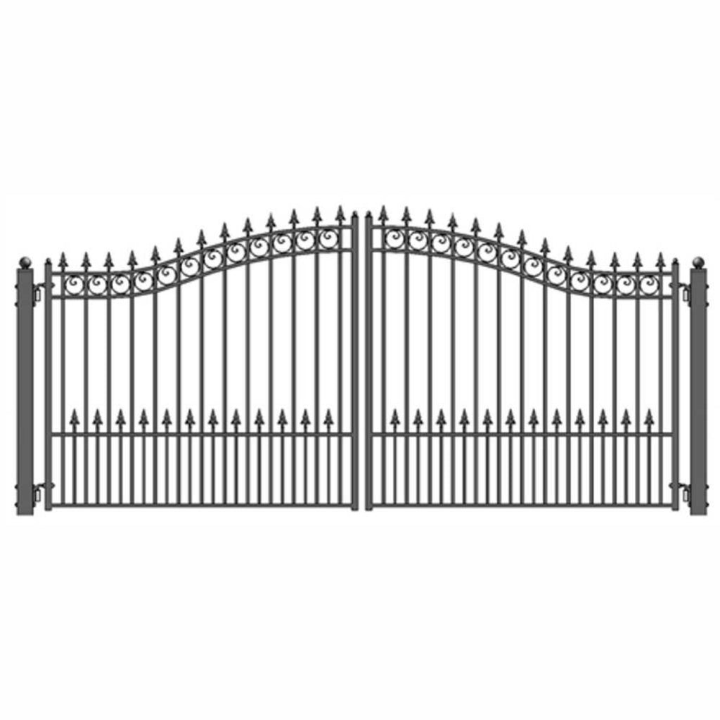 ALEKO PRAGUE Steel Dual Swing Driveway Gate (SAK48530)-SAKSBY
