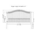ALEKO Prague Style Steel Single Swing Driveway Gate (SAK96420)-SAKSBY