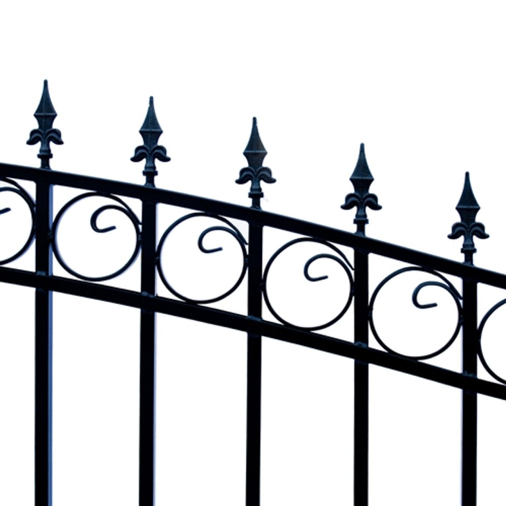 ALEKO Prague Style Steel Single Swing Driveway Gate (SAK96420)-SAKSBY