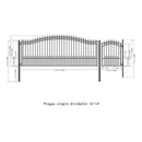ALEKO Prague Style Steel Single Swing Driveway Gate With Pedestrian Gate (SAK98036)-SAKSBY