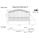 ALEKO PRAGUE Style Steel Sliding Driveway Gate (SAK71492)-SAKSBY