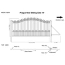 ALEKO PRAGUE Style Steel Sliding Driveway Gate (SAK71492)-SAKSBY