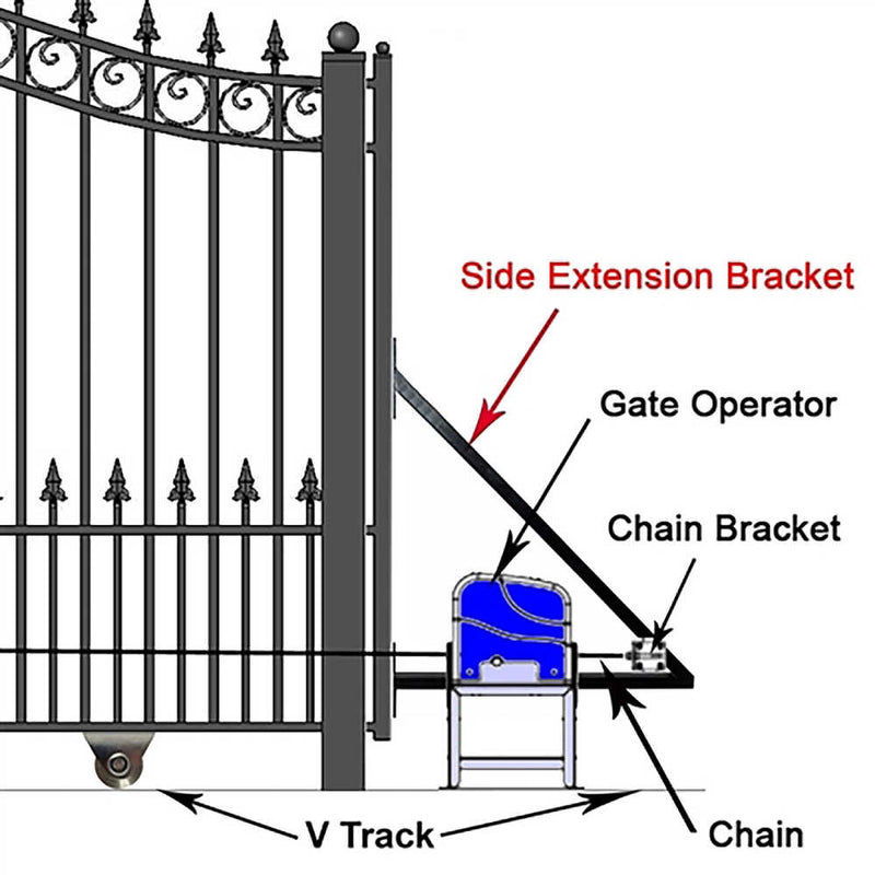 ALEKO PRAGUE Style Steel Sliding Driveway Gate (SAK71492)-SAKSBY