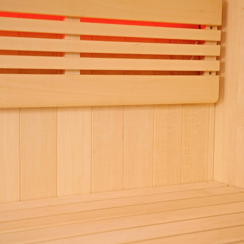 Aleko 6-Person Premium Canadian Hemlock Indoor Wet Dry Sauna With LED Lights (SAK83174)