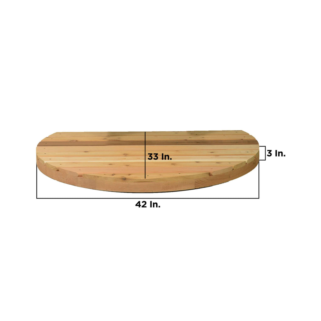 Aleko Premium Tower Rinse Outdoor Western Red Cedar Shower, 78-Inch [SHCEDFL-AP] (SAK72468) - Saksby Wholesale - Base Dimensions