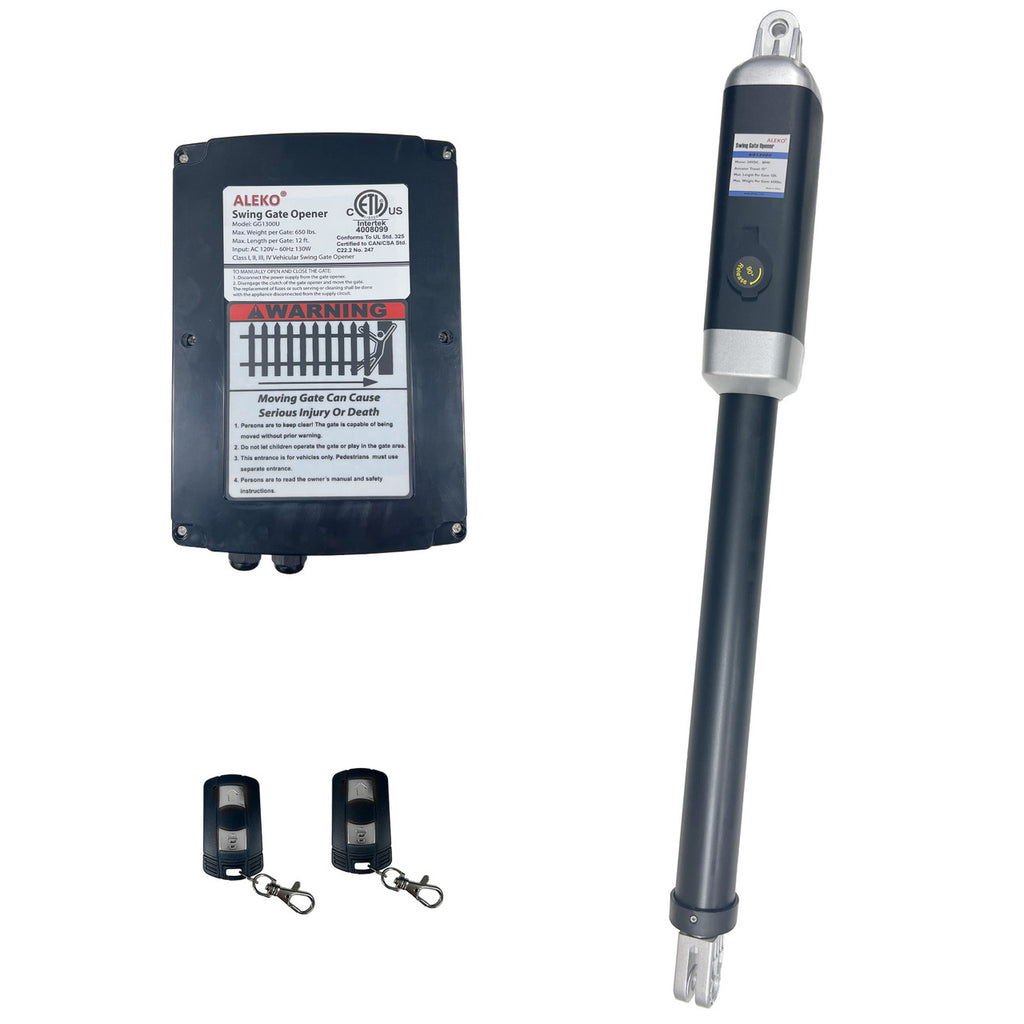 ALEKO Single Swing Gate Operator BAsic Kit With Auto Close Setting [GG650U/AS650U] (SAK48291)-SAKSBY
