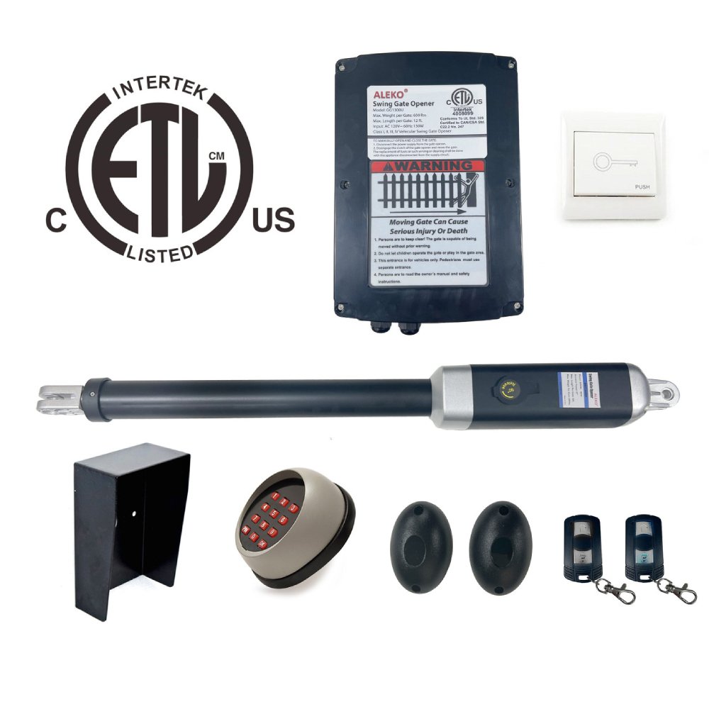 ALEKO Single Swing Gate Operator ETL Listed Accessory Kit ACC4 [GG450/AS450 AC/DC] (SAK64729)-SAKSBY