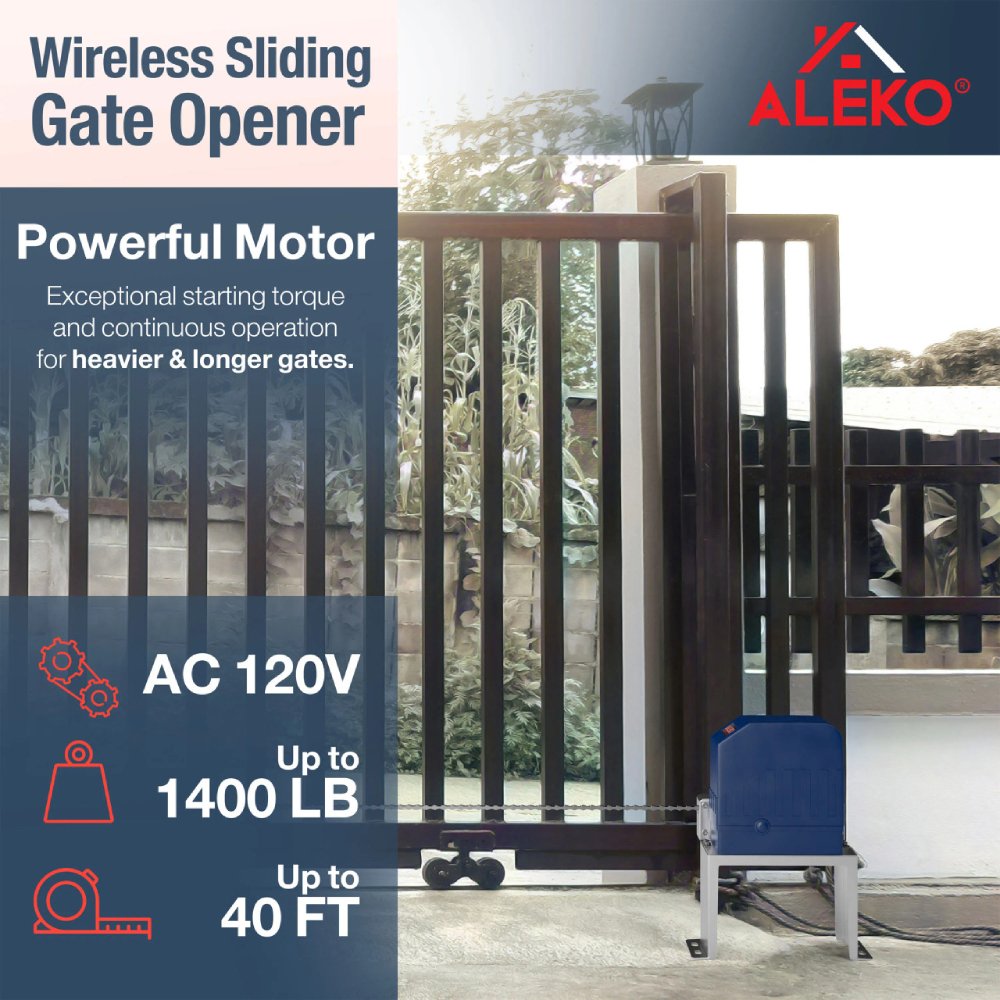 ALEKO Sliding Gate Opener Basic Kit [AC1400] (SAK92764)-SAKSBY