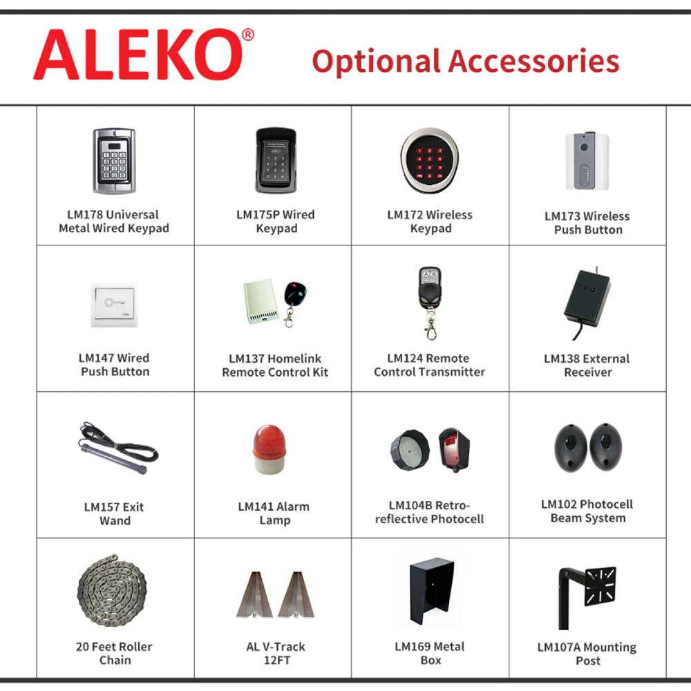ALEKO Sliding Gate Opener Basic Kit [AC2700] (SAK68249)-SAKSBY