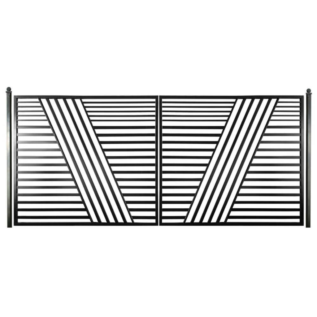 ALEKO Sofia Style Steel Dual Swing Driveway Gate (SAK87214)-SASKBY
