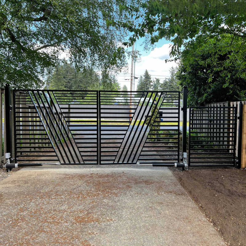 ALEKO Sofia Style Steel Dual Swing Driveway Gate (SAK87214)-SASKBY