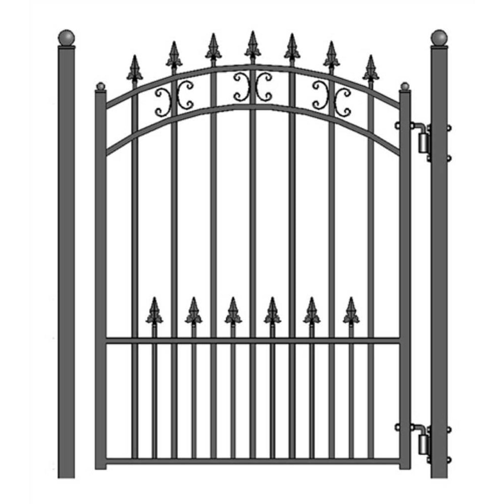ALEKO ST.LOUIS Style Steel Pedestrian Gate, 5FT (SAK76483)-SAKSBY