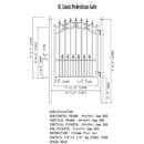 ALEKO ST.LOUIS Style Steel Pedestrian Gate, 5FT (SAK76483)-SAKSBY