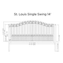 ALEKO St. Louis Style Steel Single Swing Driveway Gate (SAK34952)-SAK