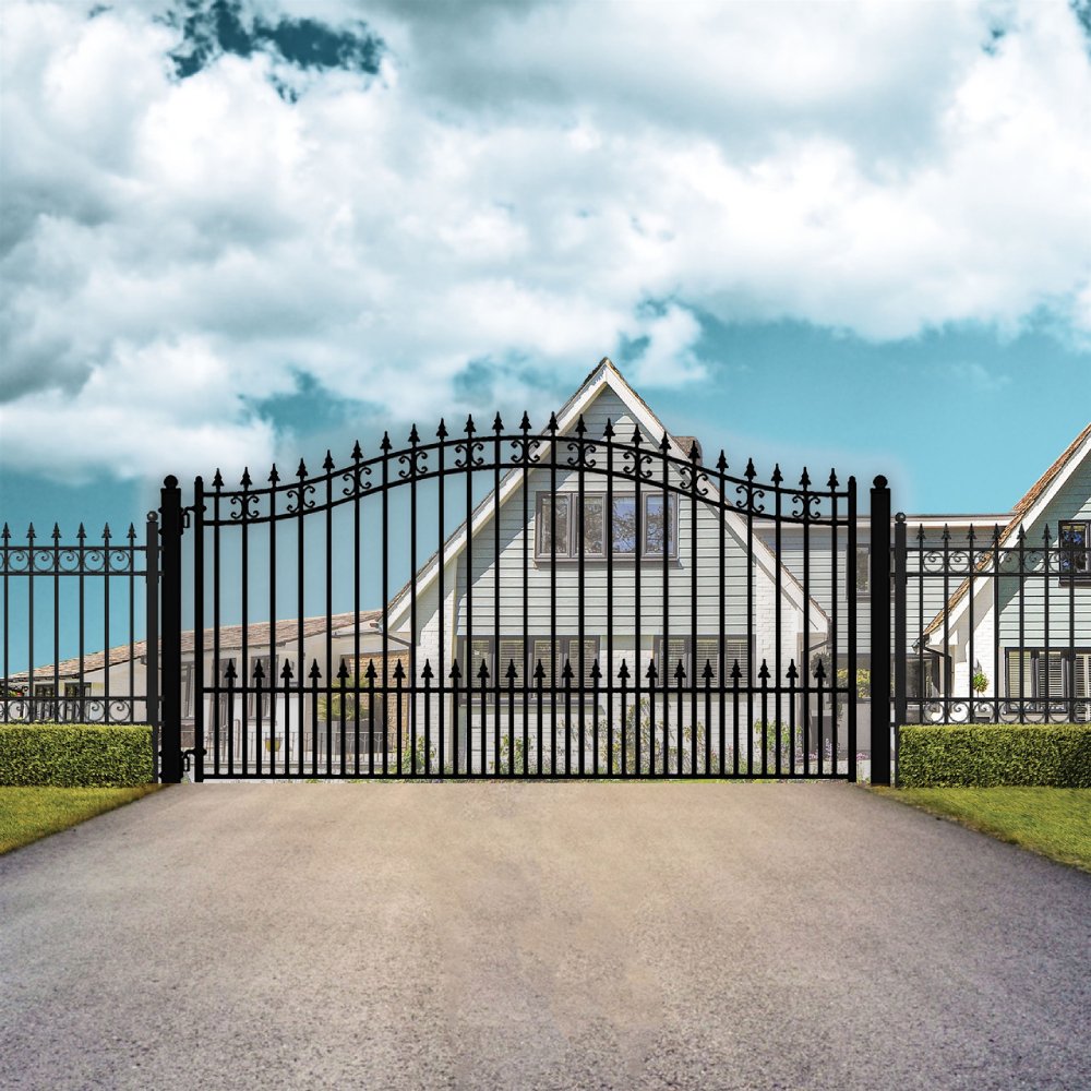 ALEKO St. Louis Style Steel Single Swing Driveway Gate (SAK34952)-SAK