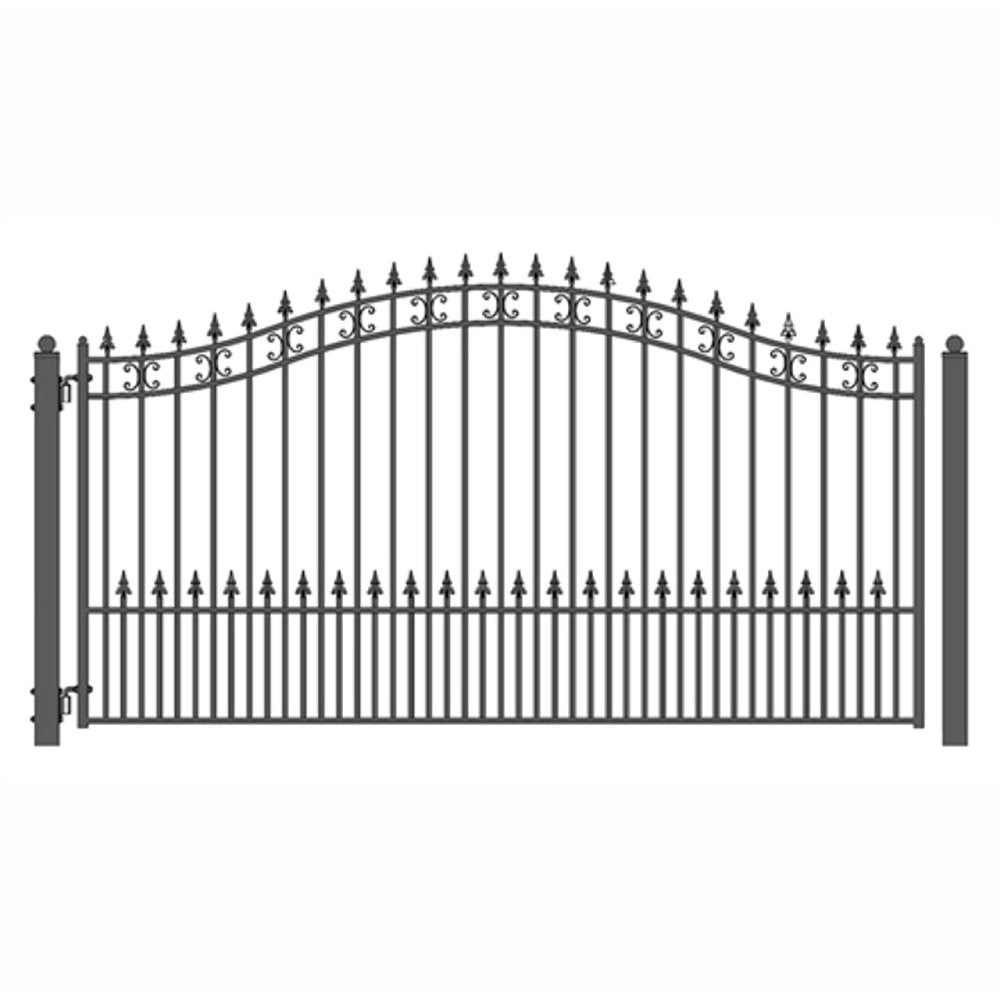 ALEKO St. Louis Style Steel Single Swing Driveway Gate (SAK34952)-SAK