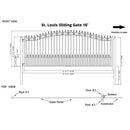 ALEKO ST.LOUIS Style Steel Sliding Driveway Gate (SAK64978)-SAKSBY