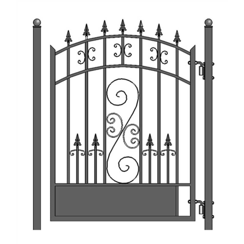 ALEKO VENICE Style Steel Pedestrian Gate, 5FT (SAK38412)-SAKSBY