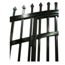 ALEKO Vienna Style Steel Dual Swing Driveway Gate With Built In Pedestrian Door (SAK75103)-SAKSBY