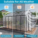 [08X12FT] All Season Outdoor Backyard Polycarbonate Greenhouse With Raised Base And Aluminum Frame (SAK78614) - Saksby Wholesale - Weather View