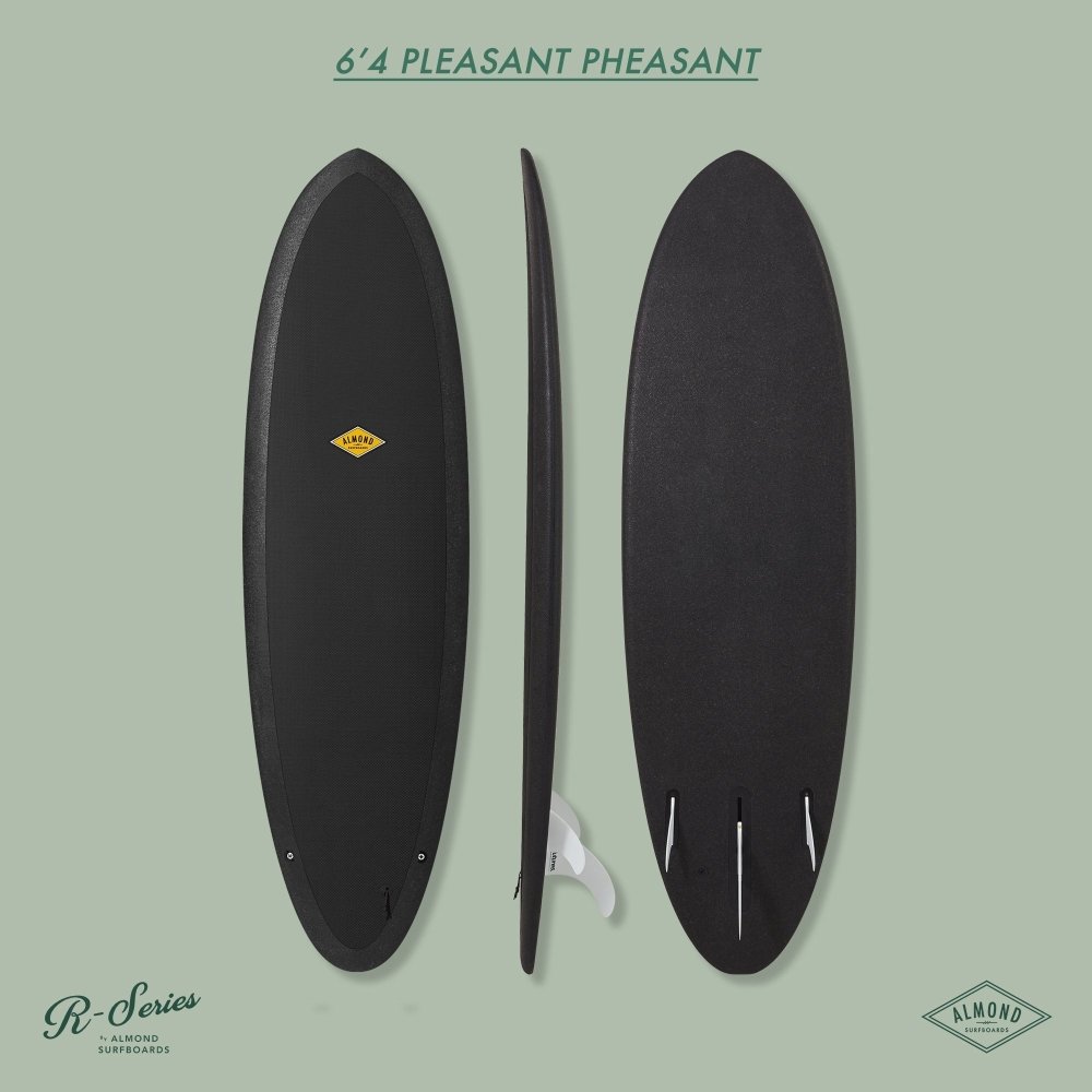ALMOND SURFBOARD 6'4 R-SERIES Plez Phez With High Density Closed Cell Foam And No Wax Deck Pad (SAK69382) - SAKSBY.com - Surfboard - SAKSBY.com