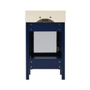 Alora 20-Inch Modern Blue Bathroom Vanity With Ceramic Sink And Storage Cabinet (SAK39851) - Saksby Wholesale - Back View