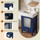 Alora 20-Inch Modern Blue Bathroom Vanity With Ceramic Sink And Storage Cabinet (SAK39851) - Saksby Wholesale - Features