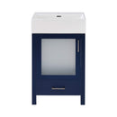 Alora 20-Inch Modern Blue Bathroom Vanity With Ceramic Sink And Storage Cabinet (SAK39851) - Saksby Wholesale - Front View