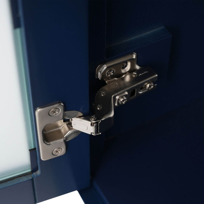 Alora 20-Inch Modern Blue Bathroom Vanity With Ceramic Sink And Storage Cabinet (SAK39851) - Saksby Wholesale - Hinge View