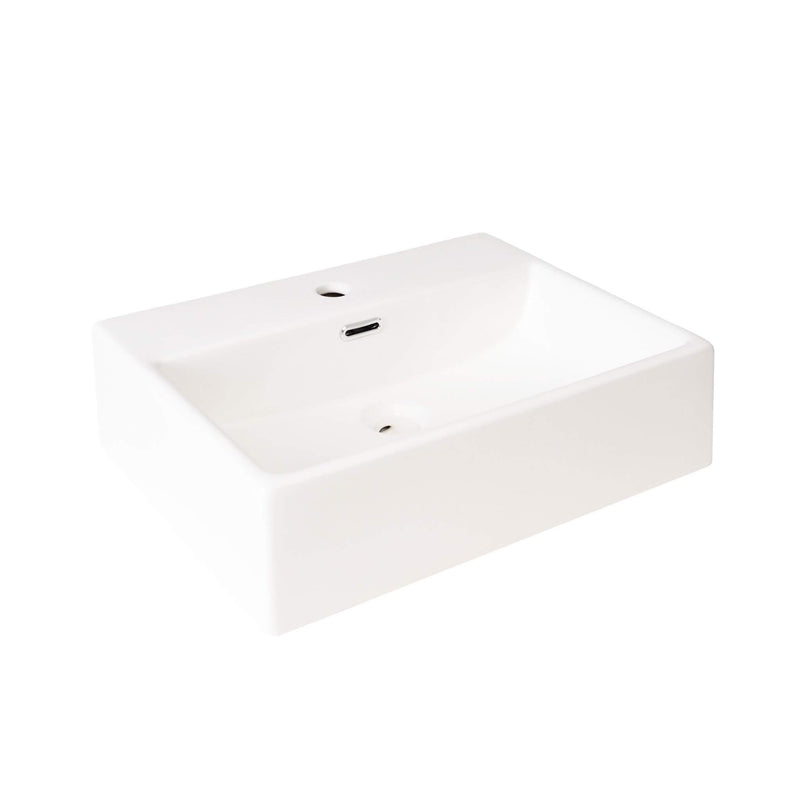 Alora 20-Inch Modern Blue Bathroom Vanity With Ceramic Sink And Storage Cabinet (SAK39851) - Saksby Wholesale - Sink Side View