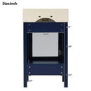 Alora 20-Inch Modern Blue Bathroom Vanity With Ceramic Sink And Storage Cabinet (SAK39851) - Saksby Wholesale - Storage Cabinet Dimensions