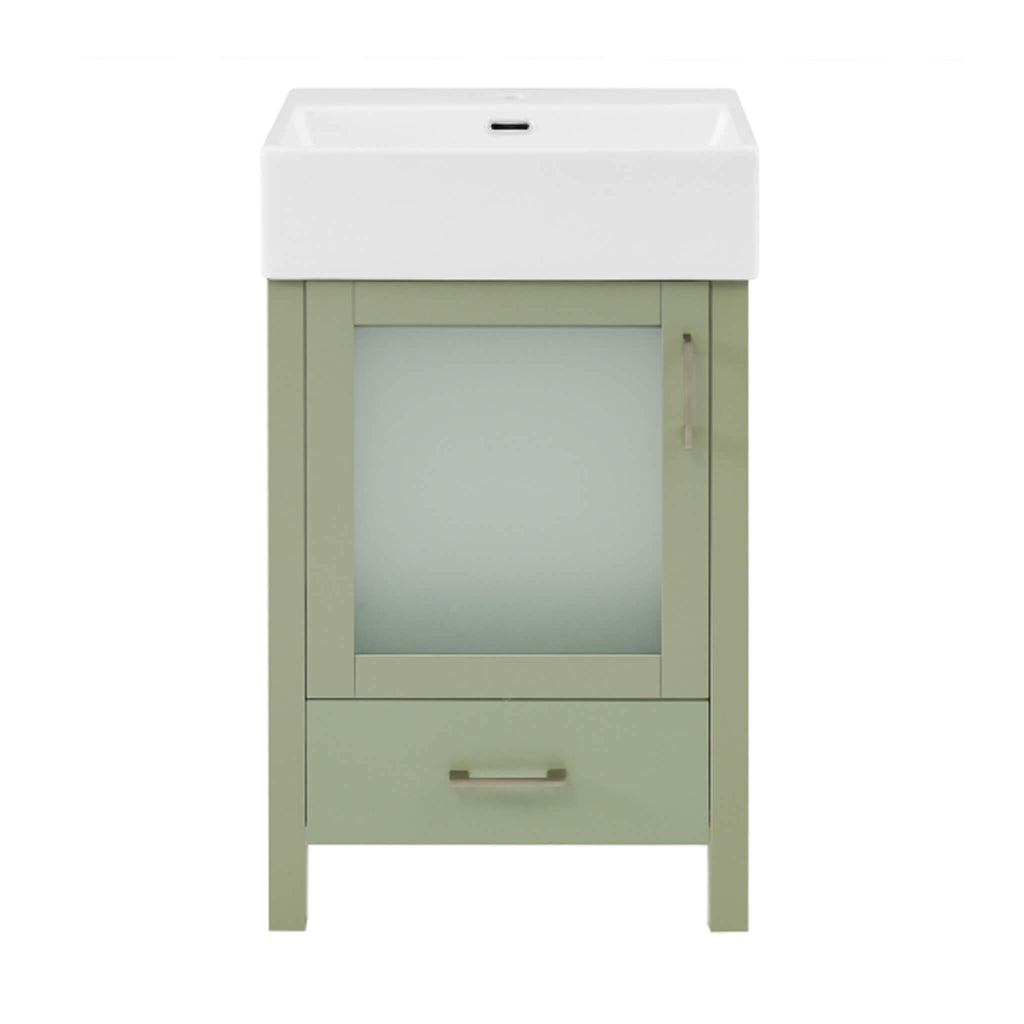 Alora 20-Inch Modern Bathroom Vanity With Ceramic Sink And Storage Cabinet (SAK39851)