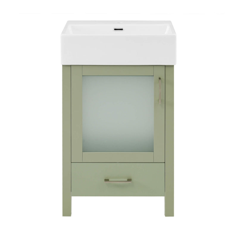 Alora 20-Inch Modern Bathroom Vanity With Ceramic Sink And Storage Cabinet (SAK39851)
