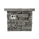 Alora 30-Inch Modern Outdoor 40K BTU Steel Frame Propane Fire Table With Lava Rocks (SAK12756) - Saksby Wholesale - Back View