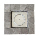 Alora 30-Inch Modern Outdoor 40K BTU Steel Frame Propane Fire Table With Lava Rocks (SAK12756) - Saksby Wholesale - Burner View