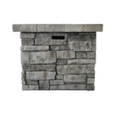 Alora 30-Inch Modern Outdoor 40K BTU Steel Frame Propane Fire Table With Lava Rocks (SAK12756) - Saksby Wholesale - Front View