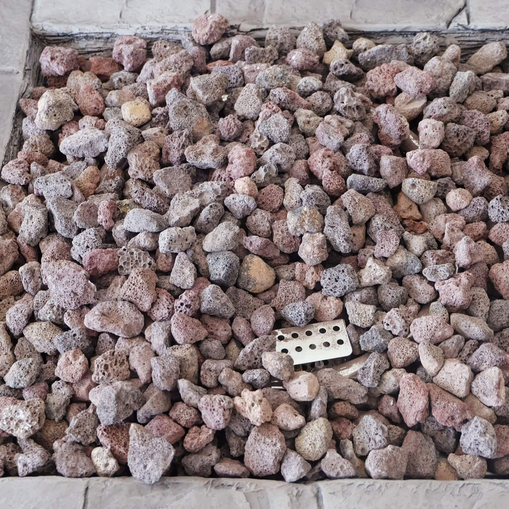 Alora 30-Inch Modern Outdoor 40K BTU Steel Frame Propane Fire Table With Lava Rocks (SAK12756) - Saksby Wholesale - Rocks View